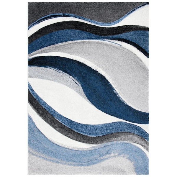 Safavieh Rectangle Modern Hollywood Area Rug Grey & Blue - 8 x 10 ft. HLW766F-8 - main